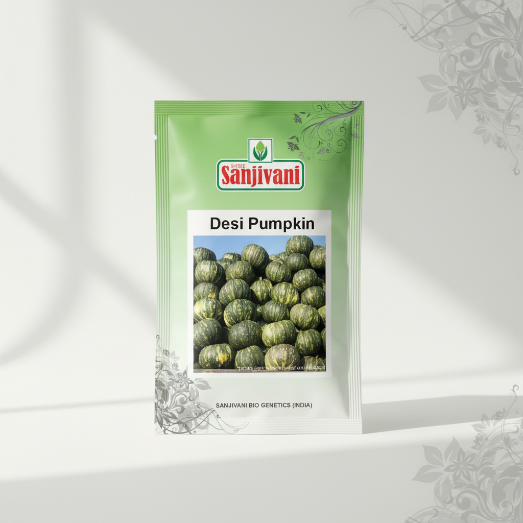 Desi Pumpkin Seeds (OP Variety) – High Yield Kaddu Seeds | Open Pollinated | 100g Pack